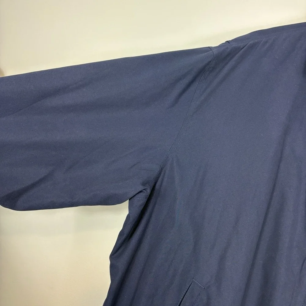 Vintage Polo Ralph Lauren Harrington Bomber Jacket Navy Blue XXL 2XL Plaid Lined